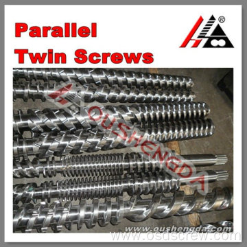 Extruder parallel double barrel screws for plastic extruder machine